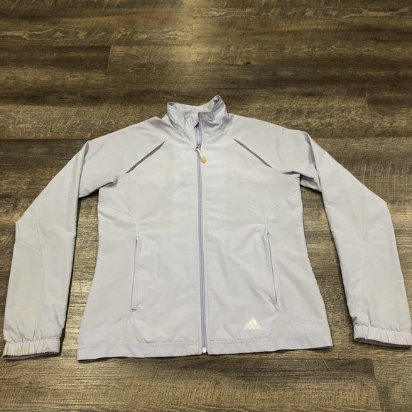 adidas Jackets & Blazers - Adidas Jacket Women Small Gray Purple Pullover Windbreaker Track Coat Ladies